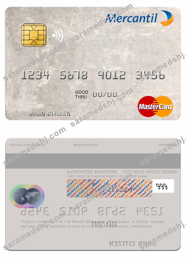Venezuela Banco Mercantil mastercard